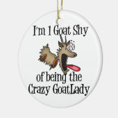 Crazy Goat Lady GetYerGoat Keramisch Ornament (Links)