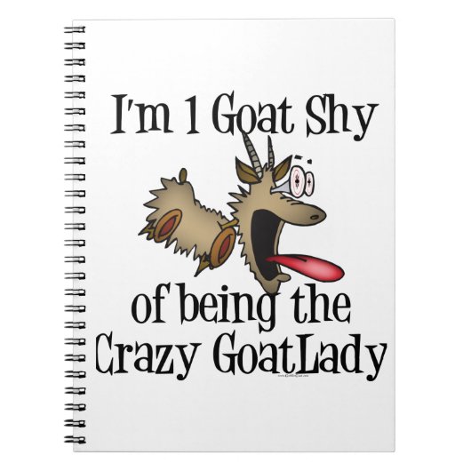 Crazy Goat Lady GetYerGoat Notitieboek (Voorkant)