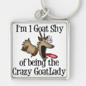 Crazy Goat Lady GetYerGoat Sleutelhanger (Voorkant)
