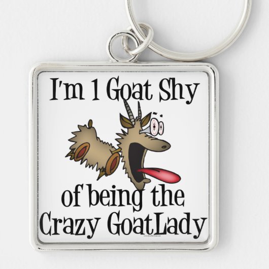 Crazy Goat Lady GetYerGoat Sleutelhanger (Voorkant)