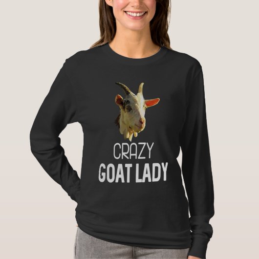 Crazy Goat Lady Goats Outfit for Goat T-shirt (Voorkant)