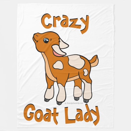 CRAZY GOAT LADY | TotaalGoatally™ Fleece Deken (Voorkant)