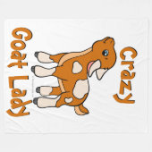 CRAZY GOAT LADY | TotaalGoatally™ Fleece Deken (Voorkant (Horizontaal))