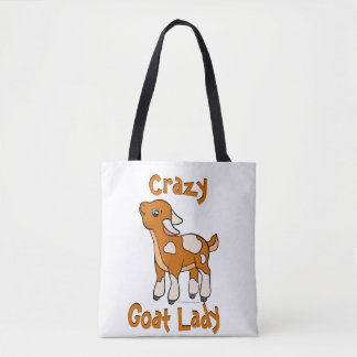 CRAZY GOAT LADY | TotaalGoatally™ Tote Bag
