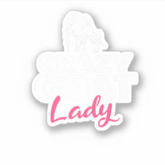Crazy Goat mama houdt van Lover. Perfect ontwerp v Sticker