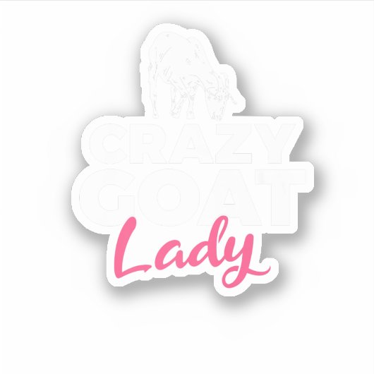 Crazy Goat mama houdt van Lover. Perfect ontwerp v Sticker (Voorkant)