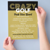 Crazy Golf Slogan, Mini Golfbaan Adverteren Flyer (Hand)