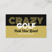 Crazy Golf Slogan, Mini Golfbaan Adverteren Visitekaartje (Voorkant)