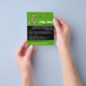 Crazy Golfer, Minigolfbaan Adverteren Flyer (Hand)