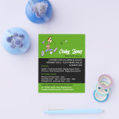 Crazy Golfer, Minigolfbaan Adverteren Flyer (Enkel)