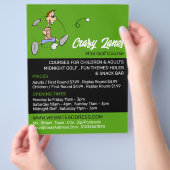 Crazy Golfer, Minigolfbaan Adverteren Flyer (Hand)