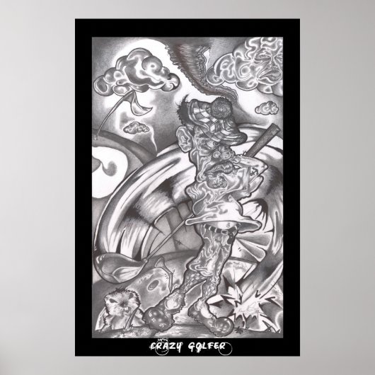 Crazy Golfer Poster (Voorkant)