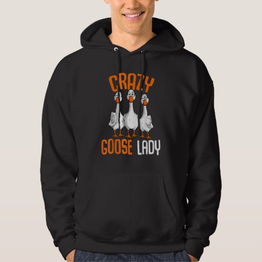 Crazy Goose Lady Goose Girl  Duck Hoodie (Voorkant)