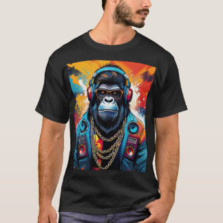 Crazy gorilla T-shirt ontwerp