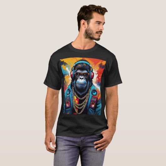 Crazy gorilla T-shirt ontwerp (Voorkant volledig)