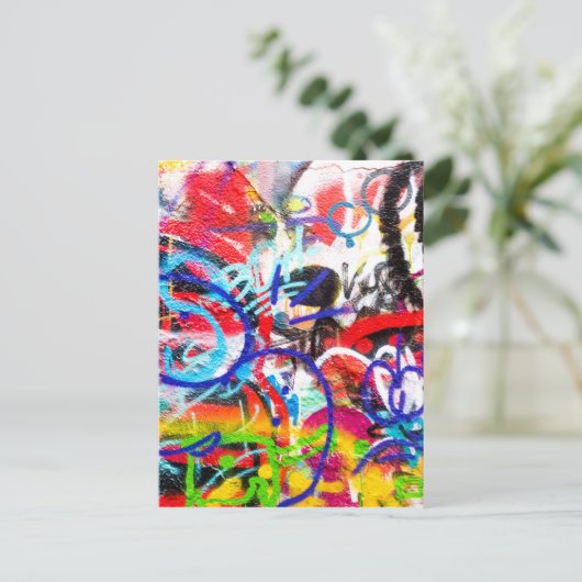 Crazy Graffiti Briefkaart (Staand voorkant)