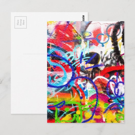 Crazy Graffiti Briefkaart (Voorkant / Achterkant)