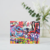 Crazy Graffiti Briefkaart (Staand voorkant)