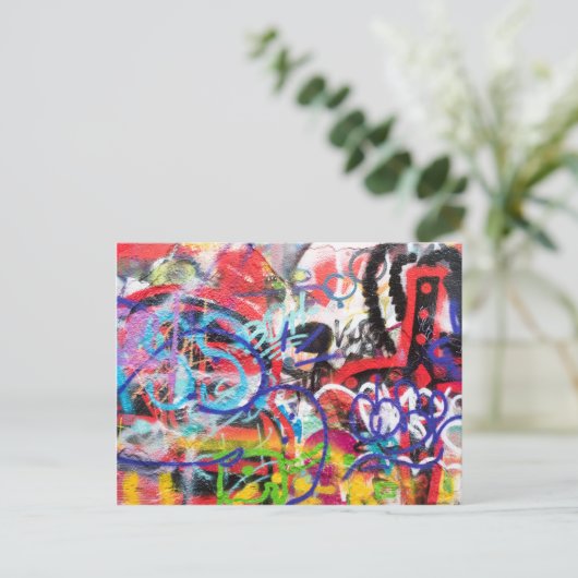 Crazy Graffiti Briefkaart (Staand voorkant)