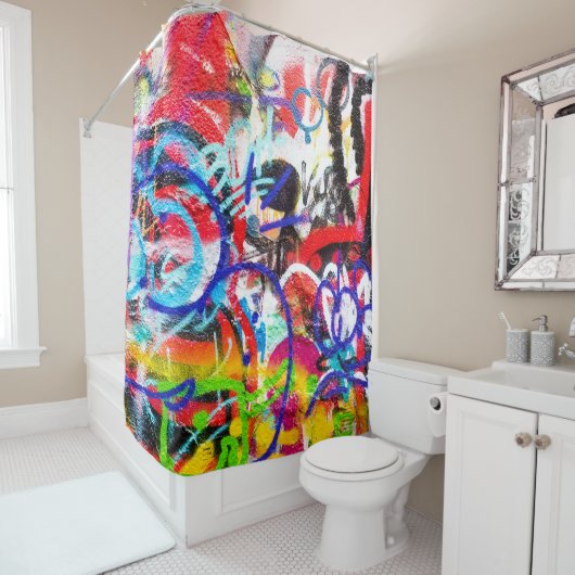 Crazy Graffiti Douchegordijn (In situ)