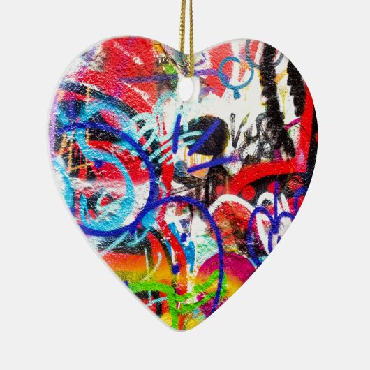 Crazy Graffiti Keramisch Ornament (Rechts)