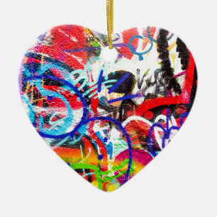 Crazy Graffiti Keramisch Ornament