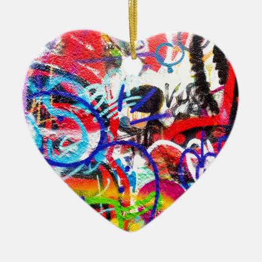 Crazy Graffiti Keramisch Ornament (Voorkant)