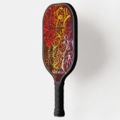 Crazy Graffiti Pollak op zoek Dark Red Pickleball Paddle (Links)