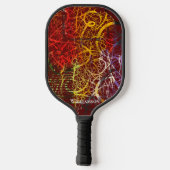 Crazy Graffiti Pollak op zoek Dark Red Pickleball Paddle (Achterkant)