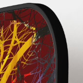 Crazy Graffiti Pollak op zoek Dark Red Pickleball Paddle (Links Detail)