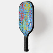 Crazy Graffiti Pollak op zoek lichtblauw Pickleball Paddle (Links)