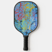 Crazy Graffiti Pollak op zoek lichtblauw Pickleball Paddle (Achterkant)