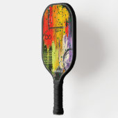 Crazy Graffiti Pollak op zoek naar Groen Pickleball Paddle (Links)