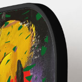 Crazy Graffiti Pollak op zoek naar Groen Pickleball Paddle (Links Detail)