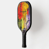 Crazy Graffiti Pollak op zoek naar Paarse Pickleball Paddle (Links)