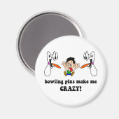Crazy grappig bowlen magneet (Voorkant / Achterkant)