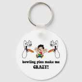 Crazy grappig bowlen sleutelhanger (Voorkant)