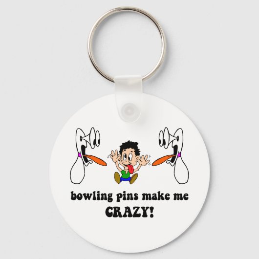 Crazy grappig bowlen sleutelhanger (Voorkant)