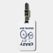 Crazy Gravel Guy Cycling Bagagelabel (Voorkant verticaal)