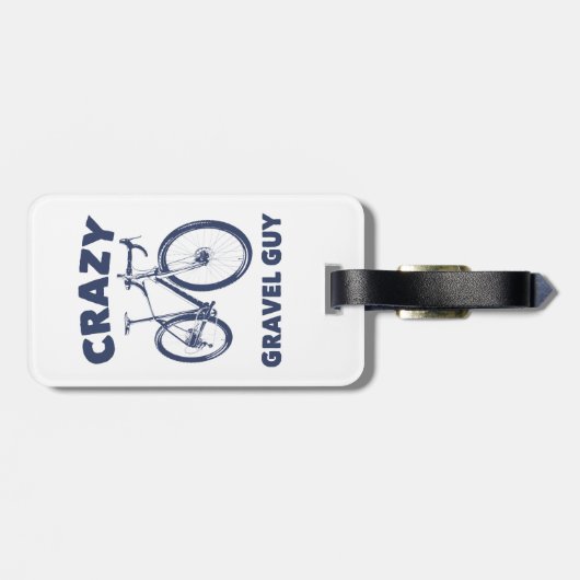 Crazy Gravel Guy Cycling Bagagelabel (Achterkant horizontaal)