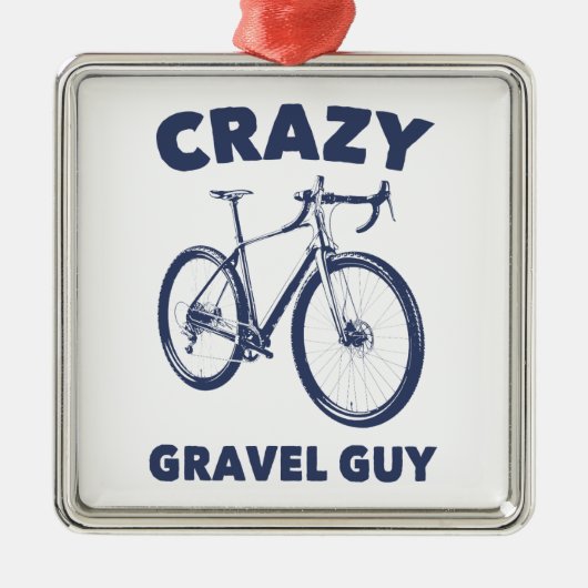 Crazy Gravel Guy Cycling Metalen Ornament (Voorkant)