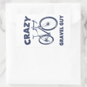 Crazy Gravel Guy Cycling Rechthoekige Sticker (Tas)