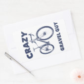 Crazy Gravel Guy Cycling Rechthoekige Sticker (Envelop)