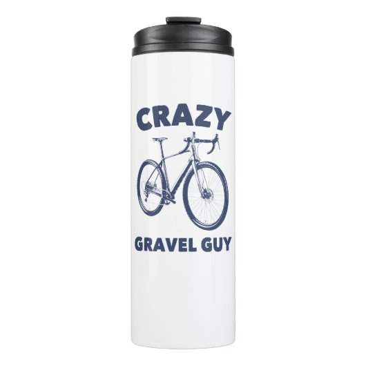 Crazy Gravel Guy Cycling Thermosbeker (Voorkant)