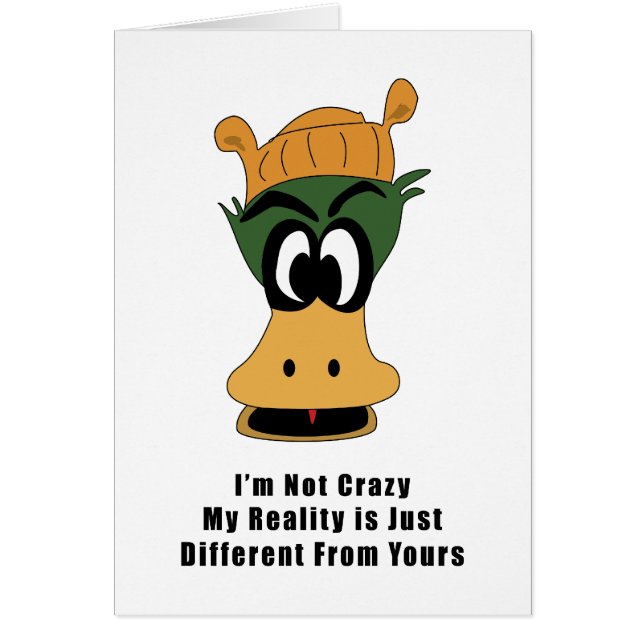Crazy Green Cartoon Duck Different Reality (Voorkant)
