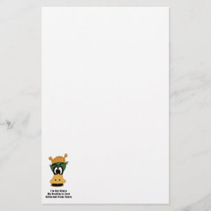 Crazy Green Cartoon Duck Different Reality Briefpapier