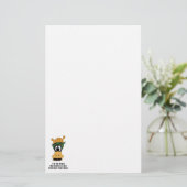 Crazy Green Cartoon Duck Different Reality Briefpapier (Staand voorkant)