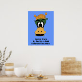 Crazy Green Cartoon Duck Different Reality Poster (Keuken)