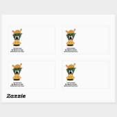Crazy Green Cartoon Duck Different Reality Rechthoekige Sticker (Vel)