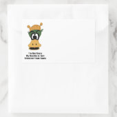 Crazy Green Cartoon Duck Different Reality Rechthoekige Sticker (Tas)